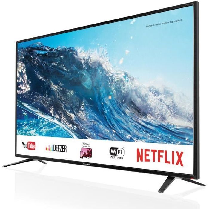 Sharp 55bj 55 129cm 4k Uhd Smart Netflix Son Harman Kardon Hdr Active Motion 400 3 Ports Hdmi 3 Ports Usb Cdiscount Tv Son Photo