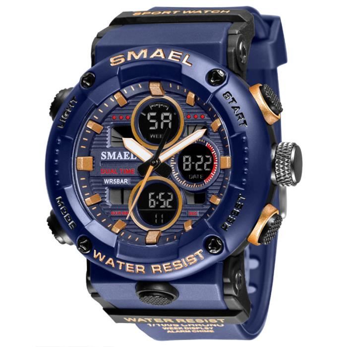 Montre Homme Sport Lumineuse - Cadran Doré - Neuf Sans étiquette - Style Moderne