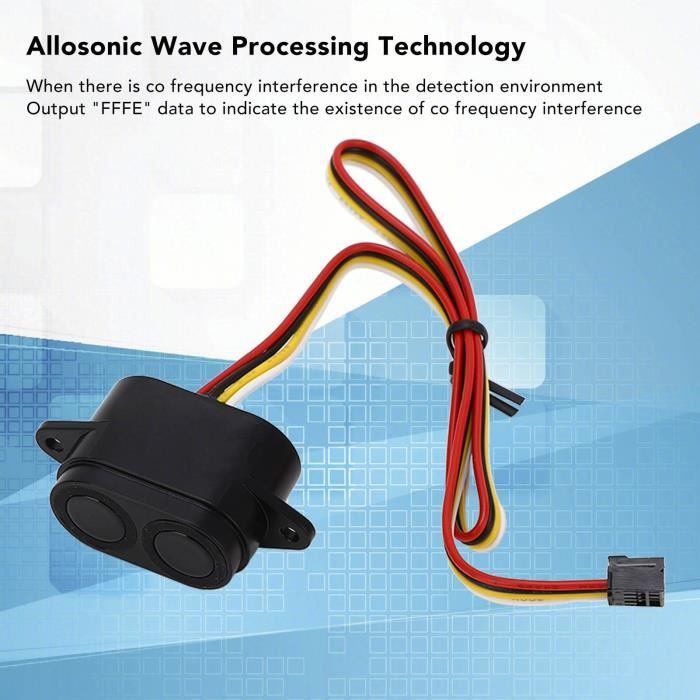 Capteur De Distance à Ultrasons IP67 - Mesure Précise 3-450cm, UART, DC 3.3-5V, Étanche Avec Compensation Température