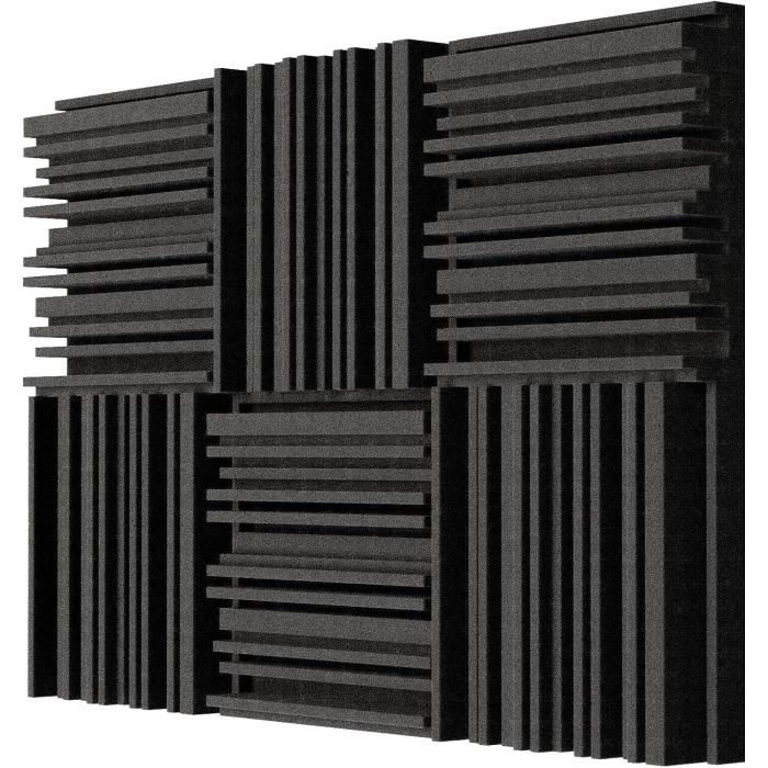Lot De 12 Panneaux Acoustiques Mousse Épaisse 30x30x7,8cm - Diffuseurs Insonorisants Studio Et Bureau