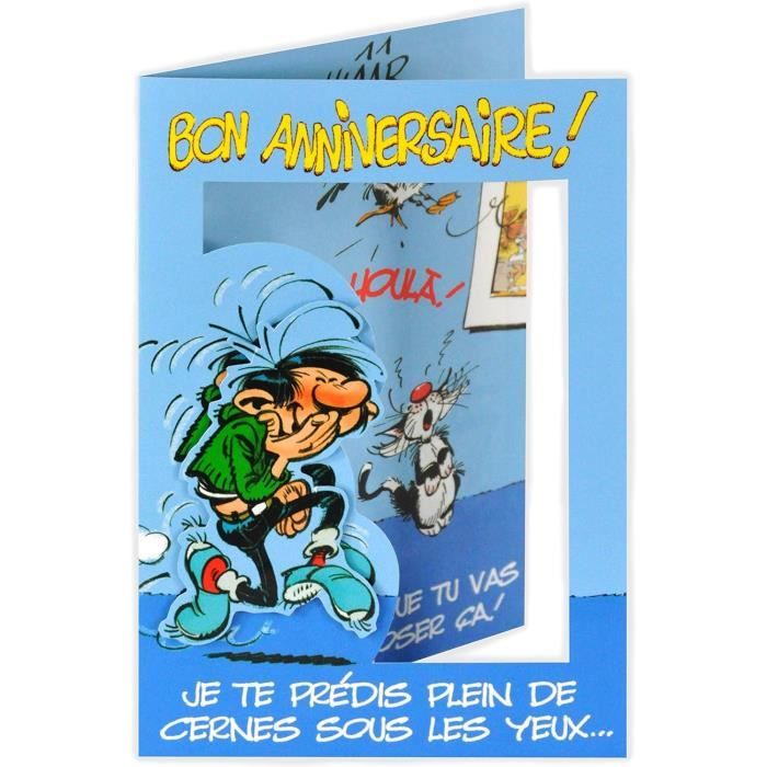 Gaston Lagaffe GLCT-6071 - Biglietto di auguri con busta, motivo