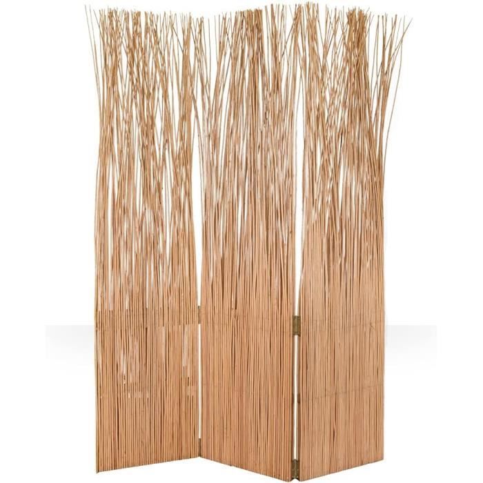 PARAVENT Nature 3 Pièces. Branches De Saule Gris