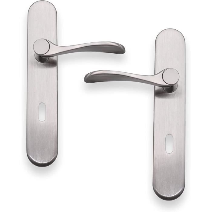Poignée de porte - STORE & MENUISERIE 2.0 - Clé L - Aluminium argenté ...