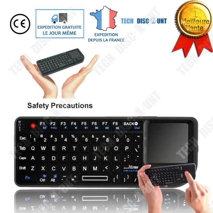 Clavier sans fil TD® – Tactile – USB – Ergonomique – 1600 dpi – Noir