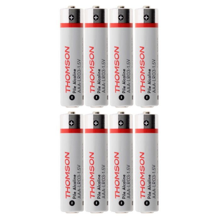 Pack de 8 piles alcalines LR03 AAA 1 5V - Thomson