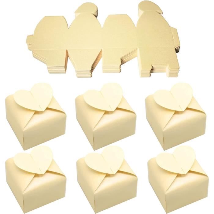 30 Boîtes Dragées Mariage - Faveurs Baptême, Communion, Cadeaux Avec Ruban | Bleu Clair Élégant