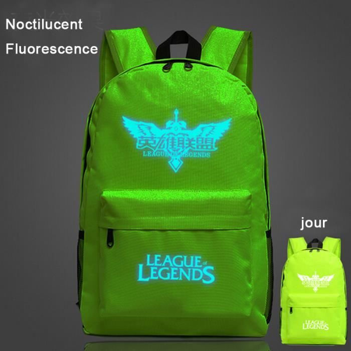 Lol League Of Legends Sac A Dos Noctilucent Fluorescence Cartable Cadeau Noel Anniversaire Pour Fils Et Petit Ami Sac D Ecole Vert Vert Achat Vente Cartable Soldes Sur Cdiscount Des Le Janvier