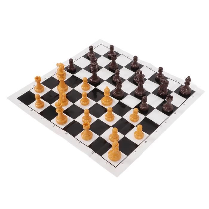 RiToEasysports Jeu D'échecs International 32 Pièces En Bois - Pièces Staunton Standard, Sans Plateau, Pour Adultes Et Enfants Dès 3 Ans
