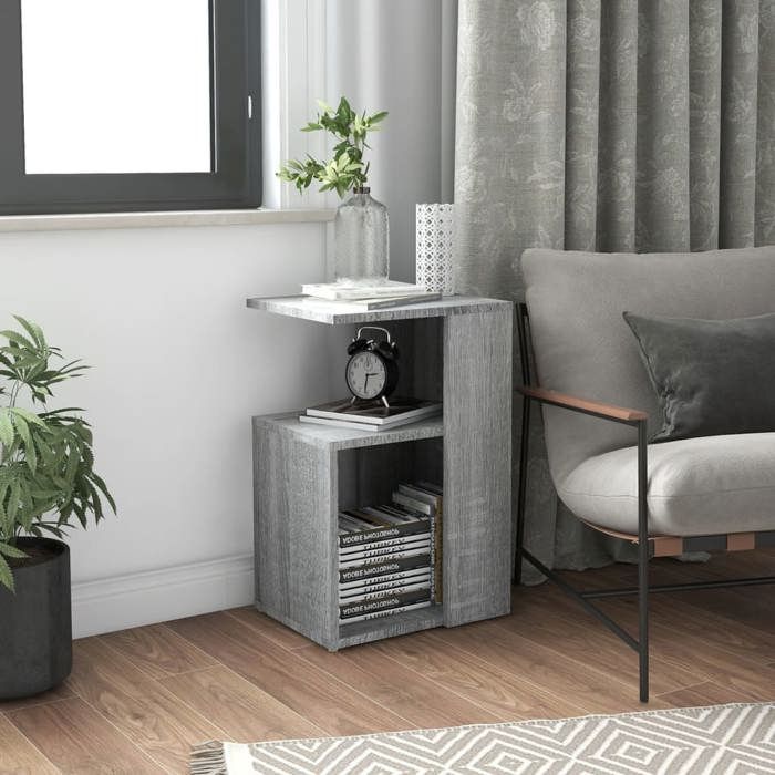 Table basse Sonoma gris 90x49x45 cm Bois d'ingénierie