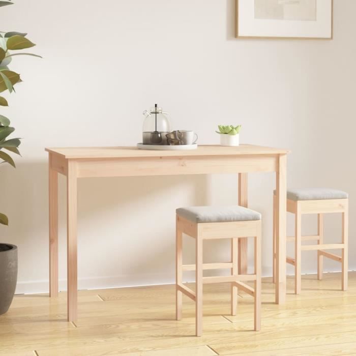 Vidaxl Table à manger 110x55x75 cm Bois massif de pin 814249