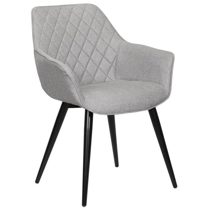 Woltu 1 X Chaise De Salle A Manger Gris Lin Metal Chaise De Cuisine Salon 45x41 Cm Achat Vente Chaise Cdiscount