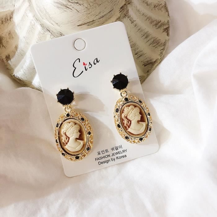 BOUCLE D'OREILLE CLOU 2 CERCLES NOEUD PAPILLON NOIR/BLANC NEUF SANS NICKEL BOUCLE D'OREILLE CLOU 2 CERCLES NOEUD PAPILLON NOIR/BLANC NEUF SANS NICKEL