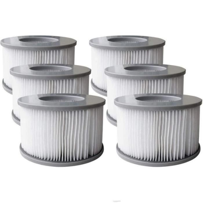 Lot De 6 Cartouches Filtrantes Intex Pure Spa S1 29011E - Pour Spas Portables - Diam. 108mm