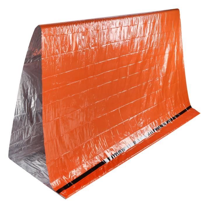 Tente de survie d'urgence avec paracorde, matériau PE imperméable