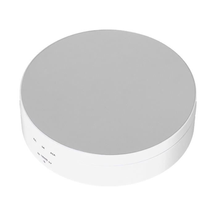 PréSentoir Rotatif, Charge 8 Kg, 3 Vitesses, Chargeur USB, Plateau