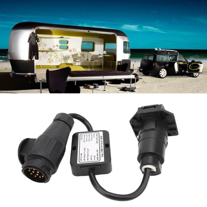 Adaptateur Remorque Américain 4 Broches Vers Européen 7 Broches - Convertisseur Feux Freinage