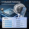 Ecouteurs Bluetooth sans Fil Ecouteurs Bluetooth 5.3 Écran LED ENC Réduction de Bruit Mic Hi-Fi Son Stéréo IPX6 Étanche.[Z39]-1