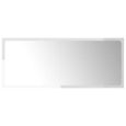 :)91395 GRAND Miroir de salle de bain ECONOMIQUE - Miroir mural - Style baroque Blanc brillant 90x1,5x37 cm Aggloméré-1