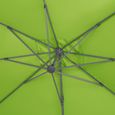 Parasol jardin déporté Alu Sun 4 - Rectangle - 3 x 4 m - Vert - Dalles incluses-1