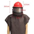 NEUFU Casque Masque Protection Anti-Vent Anti-poussière Vêtement Sablage Sableuse-1