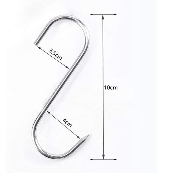 Lot De 2 Crochets à Viande En Acier Inoxydable PEPLAYTAL – Manche Long Et Court, Pour Barbecue, Boucherie, Cuisine