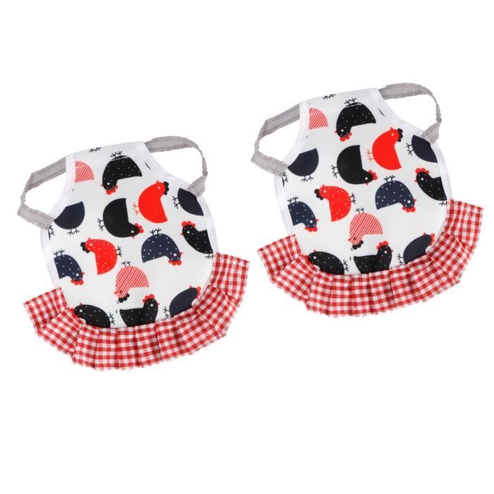 Selle De Poulet / Tablier Protecteur Pour Poule – Lot De 2, Protection Plumes & Dos (22x17cm)