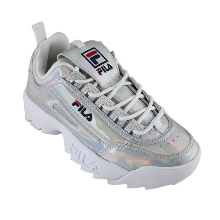 Fila disruptor m clearance low wmn silver