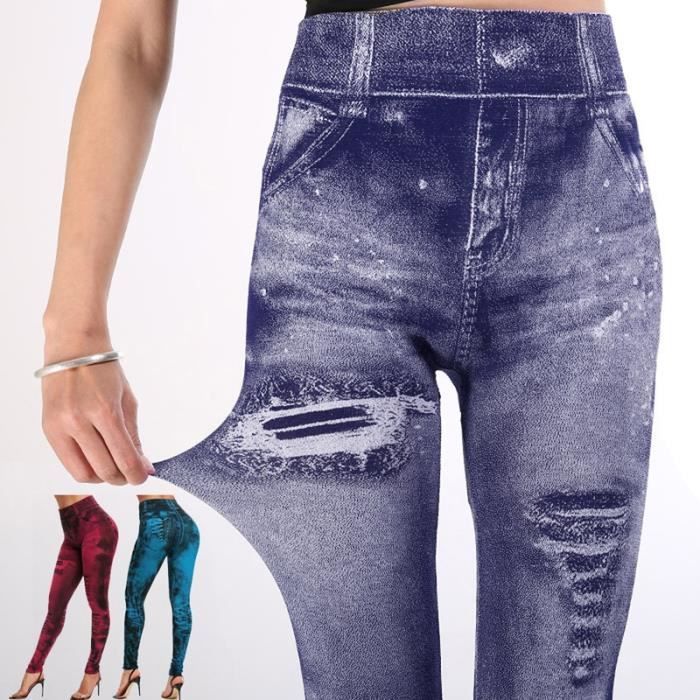 Legging imitation hotsell jean grande taille