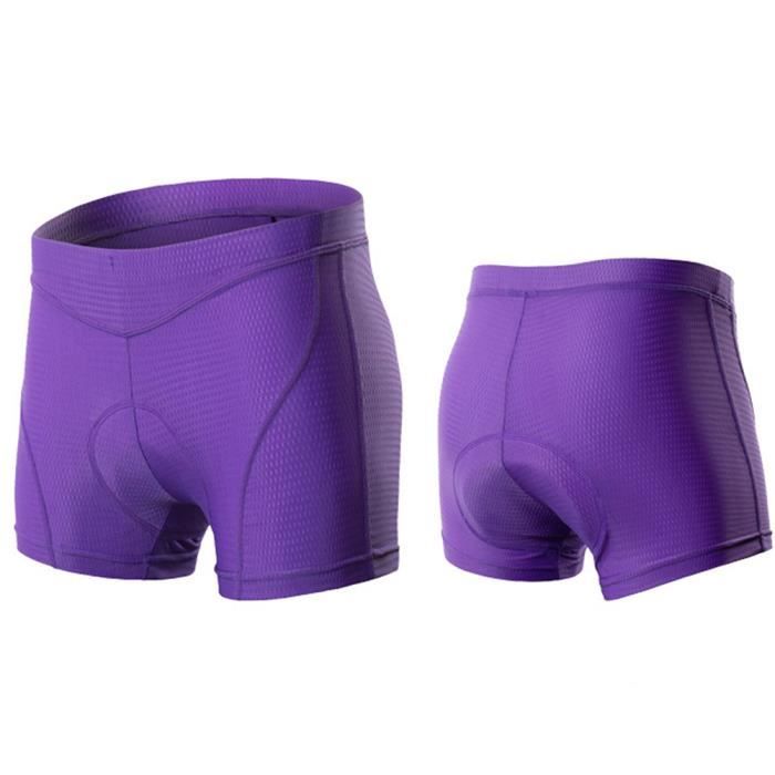 Shorts de Cyclisme Femmes sous Vetements 3D Gel Rembourres Cuissard Velo Femme a Sechage Rapide Confort Respirant Shorts Mauve Cdiscount Sport