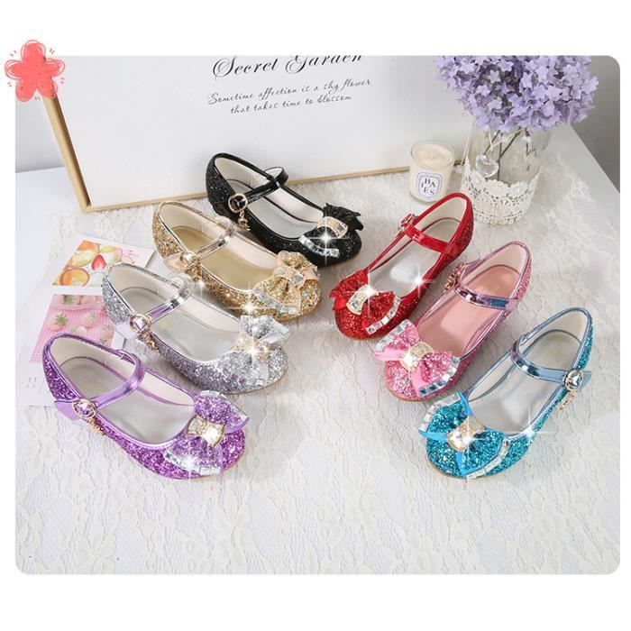QUNUNOIRE -Chaussures Princesse, Chaussures Paillettes pour Fille Chaussures Cosplay avec Paillettes Élégantes pour Fête Cérémonie, argent, 33 EU QUNUNOIRE -Chaussures Princesse, Chaussures Paillettes pour Fille Chaussures Cosplay avec Paillettes Élégantes pour Fête Cérémonie, argent, 33 EU