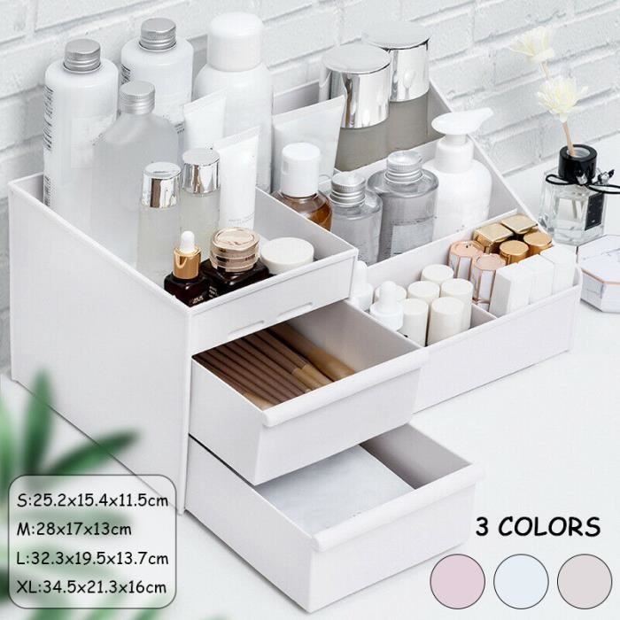 NIUBEE Organiseur De Rangement Cosmétique De Salle De Bain En Acrylique à 2 Niveaux Pour Commode Et Comptoir – Plateau De Parfum Debout Pour Décoration De Chambre à Coucher