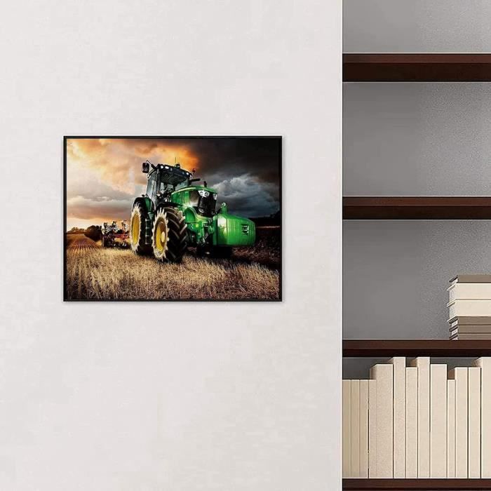 Diamond Painting Complet Tracteur Forestier 5D Diamant Broderie Point De Croix Mosaïque 40X50Cm
