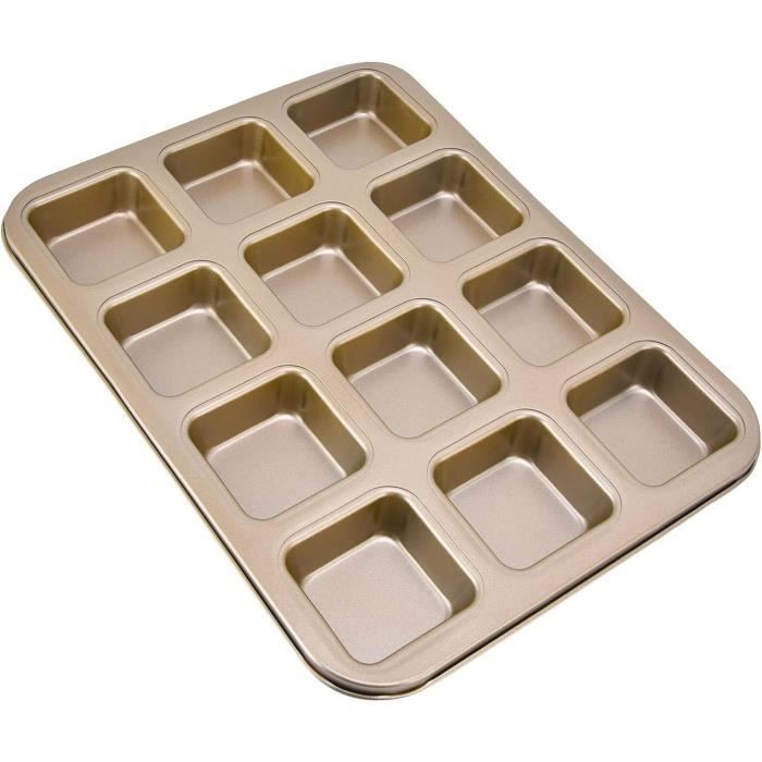 Lot De 2 Mini Moules à Pain En Silicone - Antiadhésifs Pour Brownies, Muffins, Petits Cakes - Four Et Micro-ondes - 9