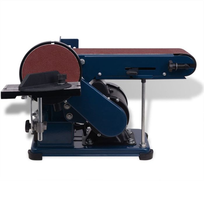 Ponceuse à Tambour 1400W - 6 Vitesses Variables, Pour Métal Et Bois, Avec Roue De Polissage Et Accessoires