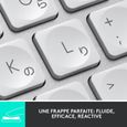 Clavier Sans fil - LOGITECH - MX Keys Mini - Pour MAC - Compact - Design ergonomique - Bluetooth - Rétroéclairé - Blanc-2