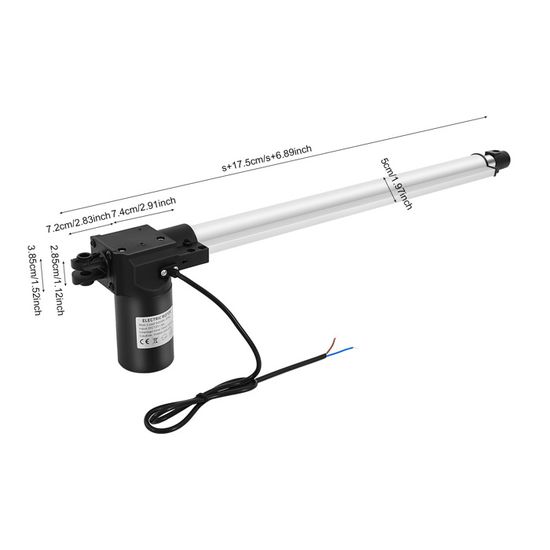 Actionneur Linéaire électrique 12V 6000N - Course Jusqu'à 500mm - Pour Portail, Fenêtre, Lit Motorisé, Domotique - 5