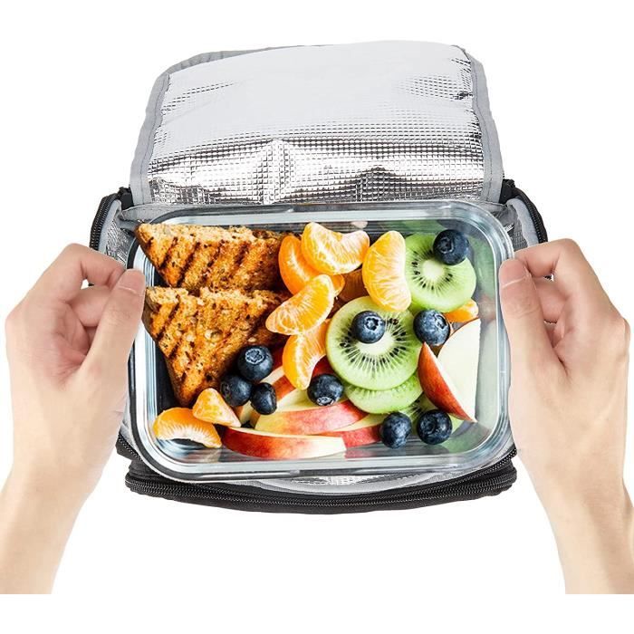 MAXTOP Sac Isotherme Repas Homme Portable Sac Dejeuner Lunch Lunch Bag Box  Reacuteutilisables Pour Femmes Avec Sangle Reacute[4807] - Cdiscount Maison