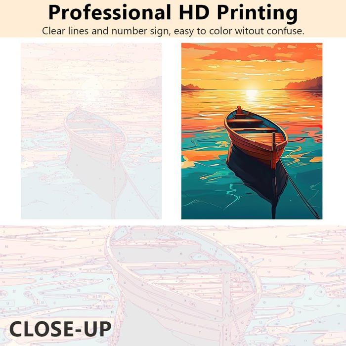 UNIQUORS Peinture Par Numéros Adulte – Toile 40x50 Cm – Motif Floral Abstrait Coloré – Kit Complet Avec Pinceaux Et Peintures Acryliques