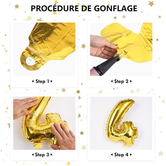Kit De Décoration Anniversaire 47 Pièces - Bannière, Ballons, Décorations Gâteaux, Spirales à Suspendre - Pour Fête Maison/restaurant
