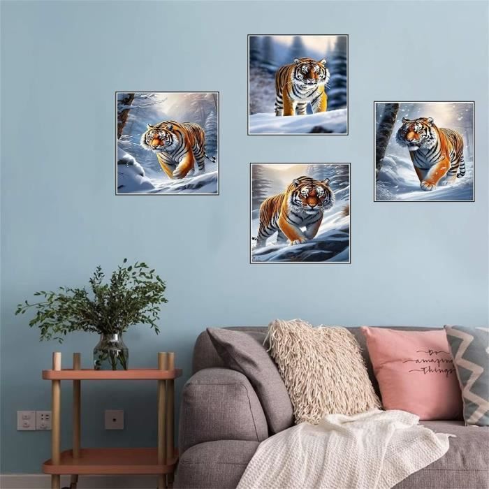 Kit Diamond Painting Amour QIUQI - Peinture Diamant 5D, 30x40 Cm, Complet Avec Strass Et Outils