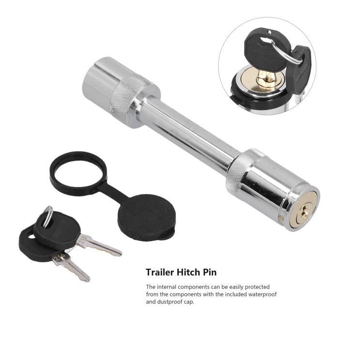 Goupille Verrouillage Attelage Antivol - Acier Anti-rouille - Compatible Plupart Des Attelages Remorque
