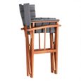 Chaise pliante en bois d'eucalyptus FSC® anthracite - CASARIA - Confortable et durable-3