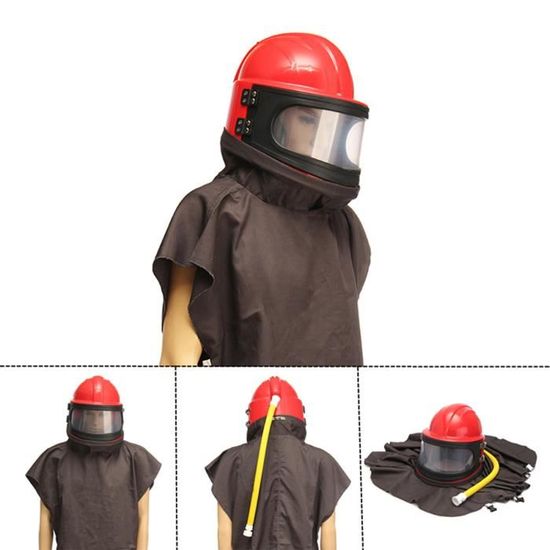 Cagoule De Protection Ventilée Anti-poussière - Avec Visière Anti-buée - Pour Sablage, Polissage, Travaux