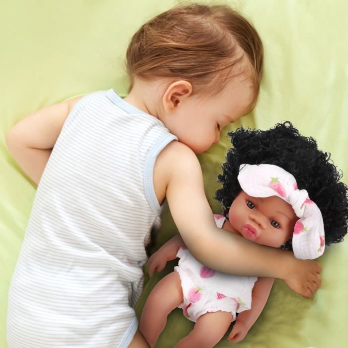 9€13 sur Poupée bébé noire africaine 35CM-Multicolore - Poupée