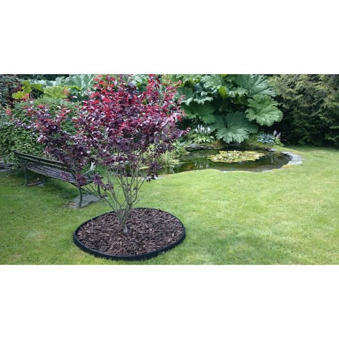 YIGMAW Lot de 40 bordures de jardin en plastique effet pierre pour parterres de fleurs, pelouses