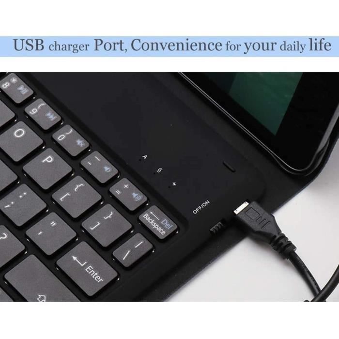 Clavier Bluetooth VANKEYPAD Pour Xiaomi Redmi Pad SE 11'' - AZERTY Rétroéclairé 7 Couleurs Avec Trackpad
