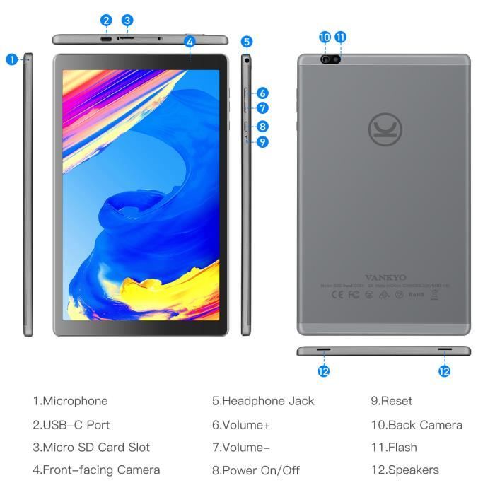 10,1'' Tablette Tactile Vankyo MatrixPad3