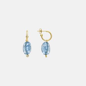 Boucles d'oreilles aigue-marine pour femme en argent sterling 925 avec pierre précieuse bleue naturelle, Aigue-marine