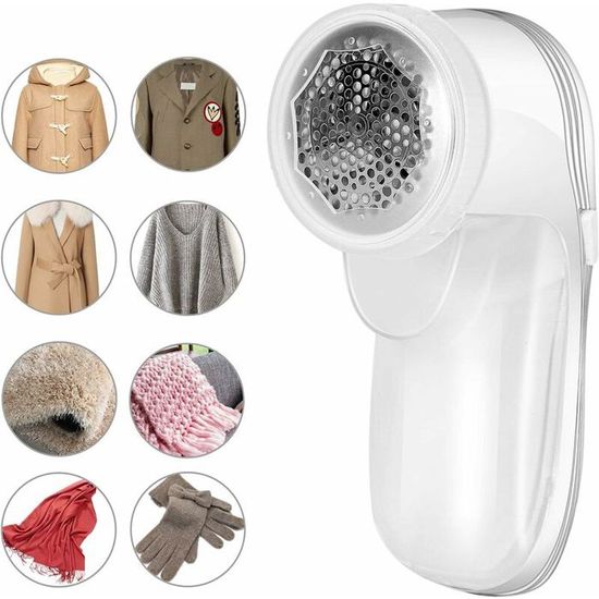 Rasoir Anti-Peluches Électrique USB 3 Lames - Enlève Boules Et Fils Sur Vêtements, Canapés, Rideaux - Charge Rapide