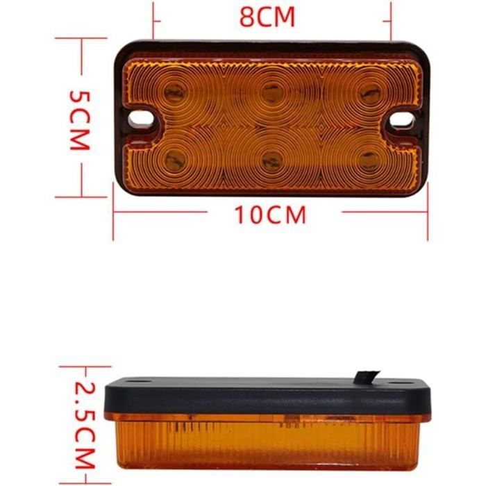 ibasenice Feux Davertisseent Clignotants À Led Pour Caions 10-80 V atériau